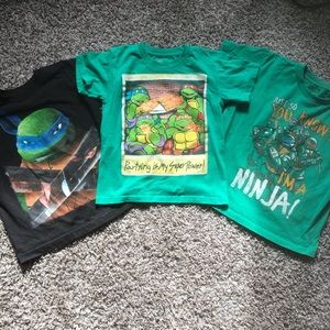 Bundle of 3 Boys Ninja Turtle Shirts